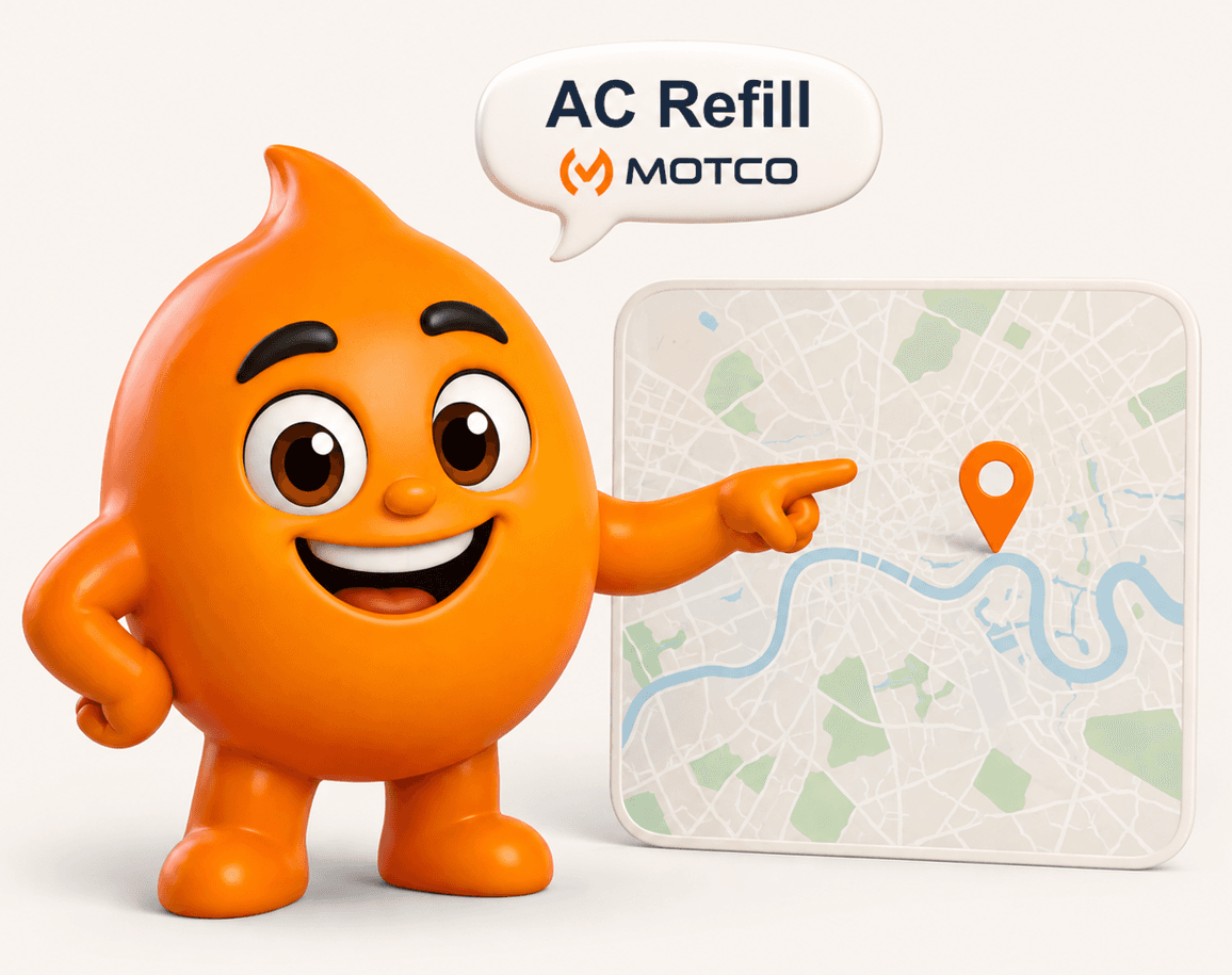 Map of the East London area covered by MOTCO for car air con regas